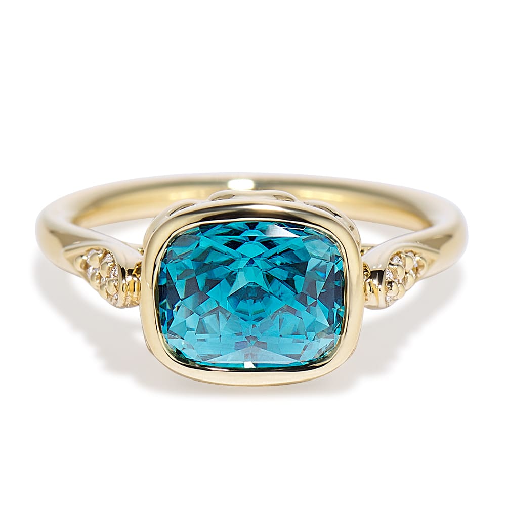 Blue Zircon Concerto Ring 18k yellow gold_160495 Blue Zircon Concerto Ring 18k yellow gold 160495